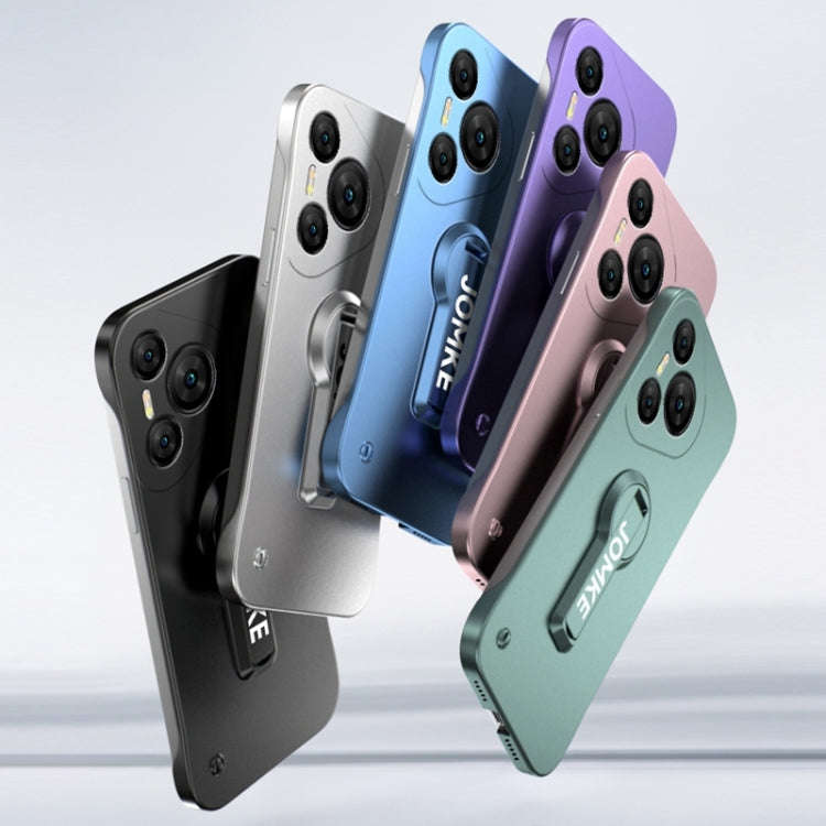 For Huawei Pura 70 Pro Baking Varnish 360 Rotate Holder No Frame PC Phone Case(Silver)