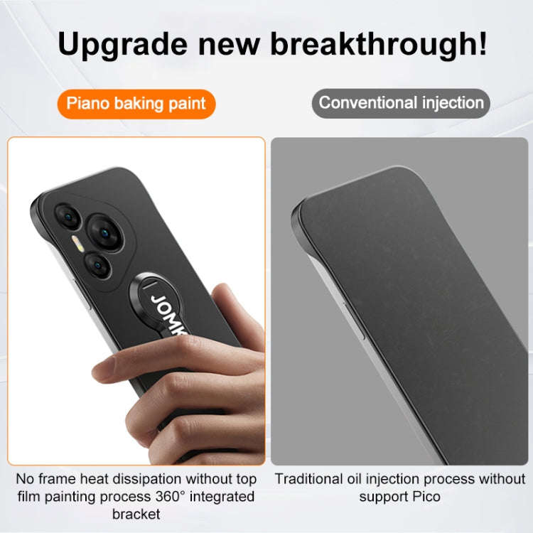 For Huawei Pura 70 Ultra Baking Varnish 360 Rotate Holder No Frame PC Phone Case(Silver)