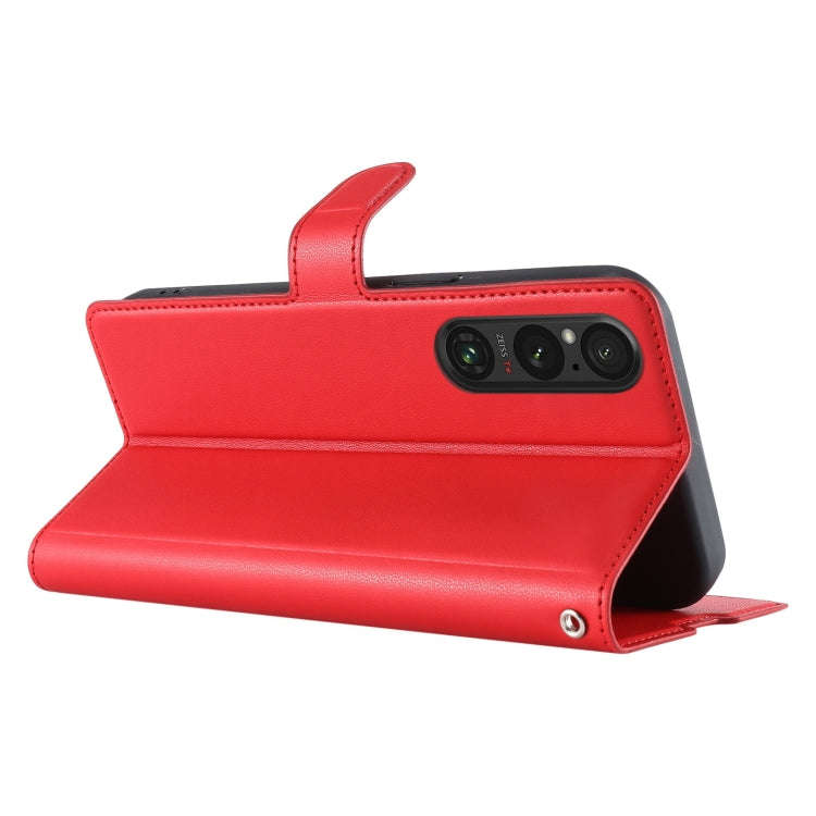For Sony Xperia 1 V Voltage Ultra-thin Dot Leather Phone Case(Red)