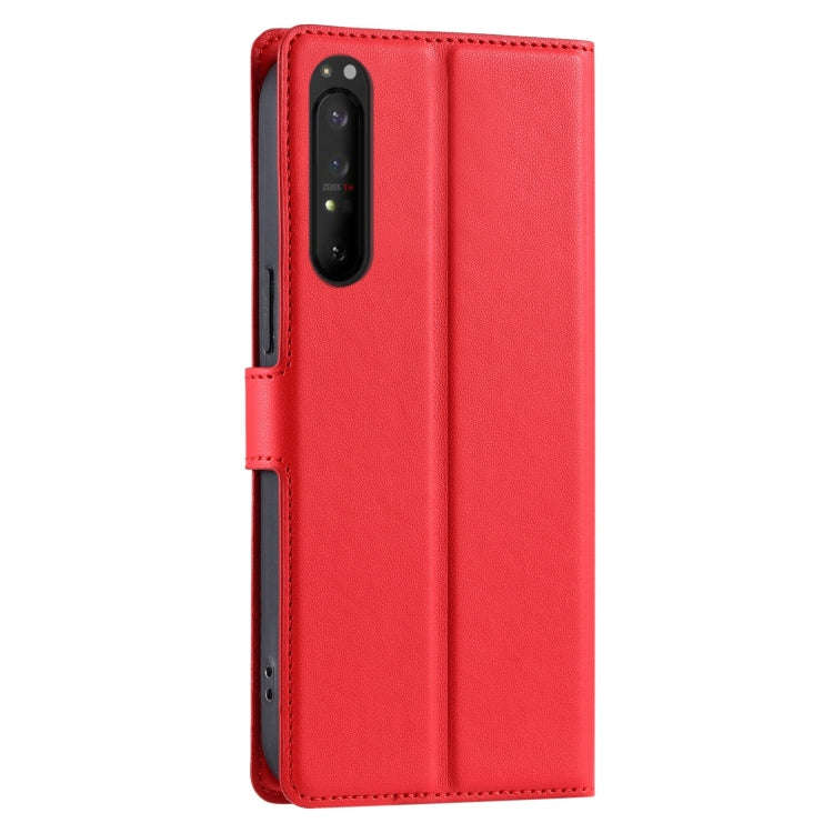 For Sony Xperia 1 IV Voltage Ultra-thin Dot Leather Phone Case(Red)