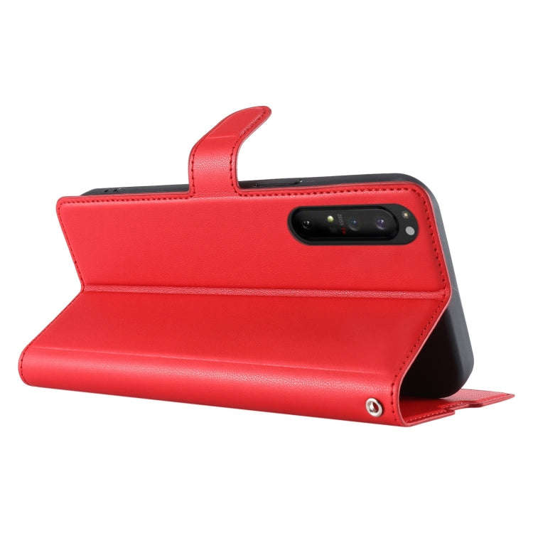 For Sony Xperia 1 IV Voltage Ultra-thin Dot Leather Phone Case(Red)