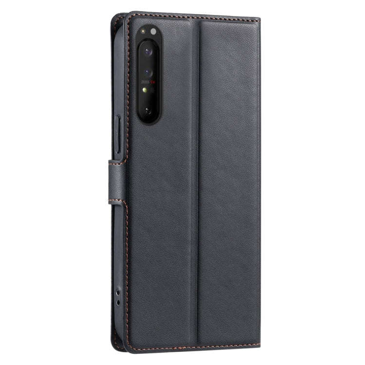 For Sony Xperia 1 IV Voltage Ultra-thin Dot Leather Phone Case(Black)