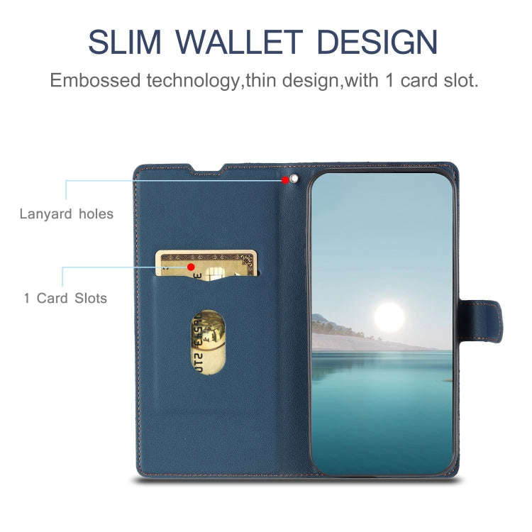 For Sony Xperia 1 IV Voltage Ultra-thin Dot Leather Phone Case(Blue)
