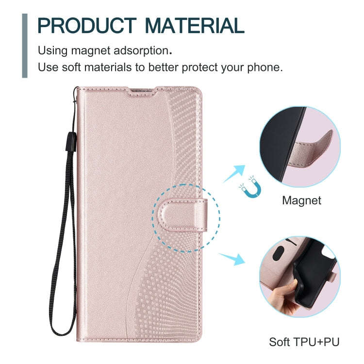 For Sony Xperia 5 III Voltage Ultra-thin Dot Leather Phone Case(Rose Gold)