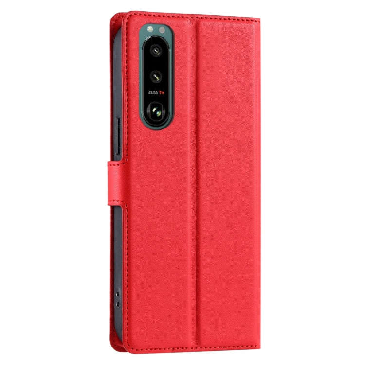 For Sony Xperia 5 III Voltage Ultra-thin Dot Leather Phone Case(Red)
