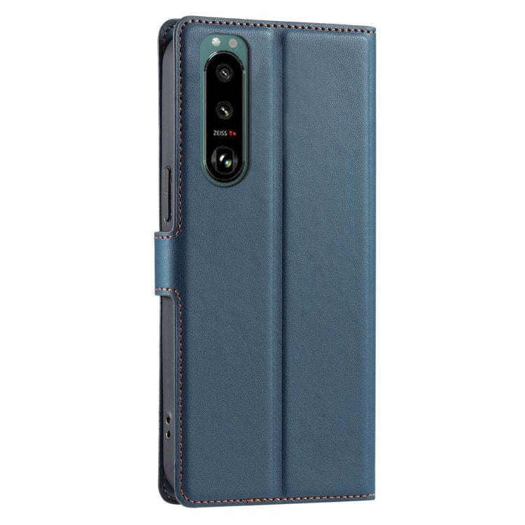 For Sony Xperia 5 III Voltage Ultra-thin Dot Leather Phone Case(Blue)