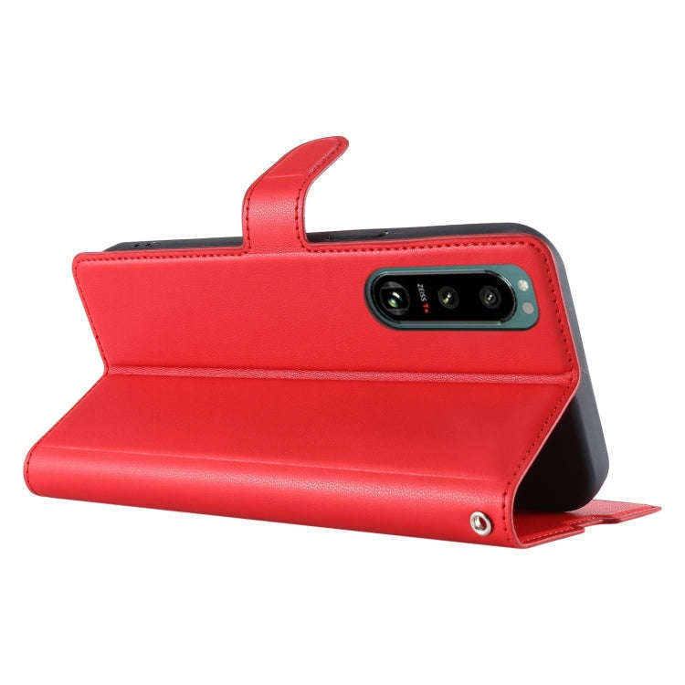 For Sony Xperia 5 IV Voltage Ultra-thin Dot Leather Phone Case(Red)