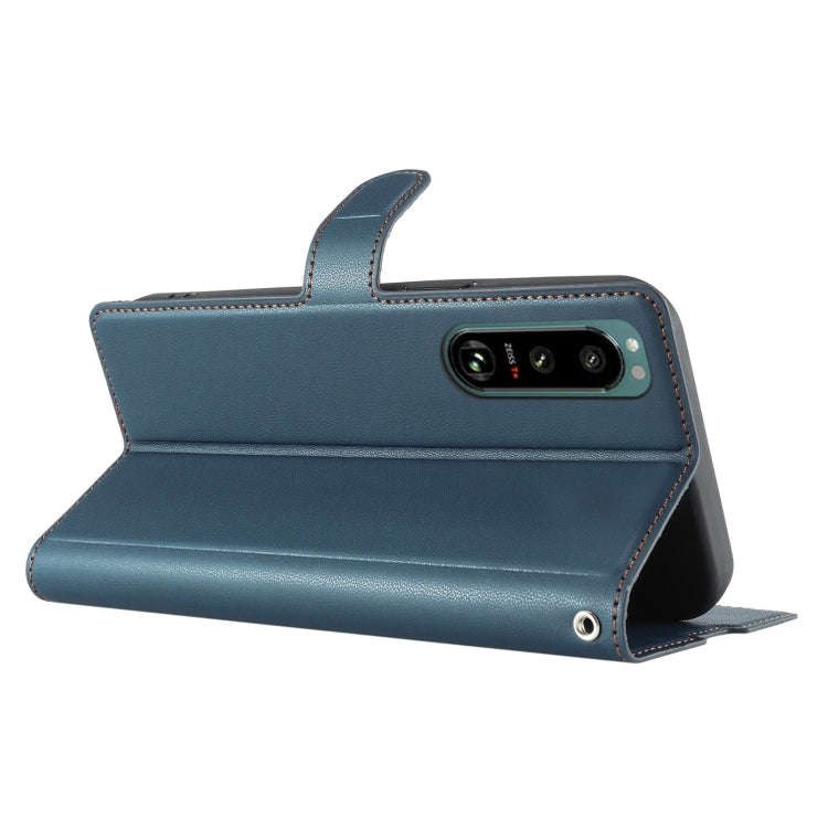 For Sony Xperia 5 IV Voltage Ultra-thin Dot Leather Phone Case(Blue)