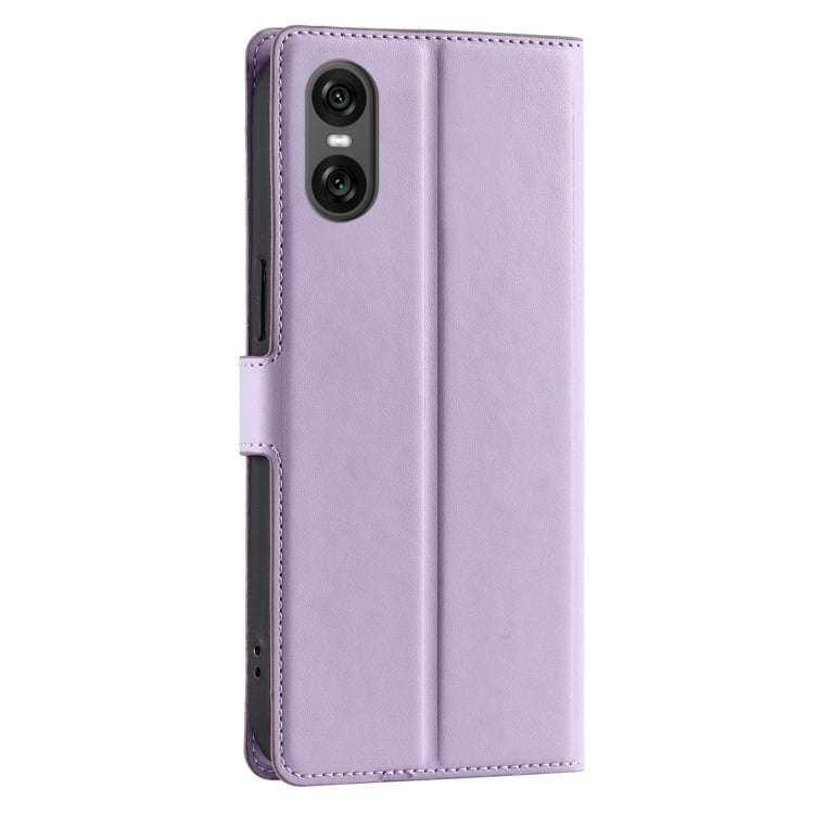 For Sony Xperia 5 VI Voltage Ultra-thin Dot Leather Phone Case(Purple)