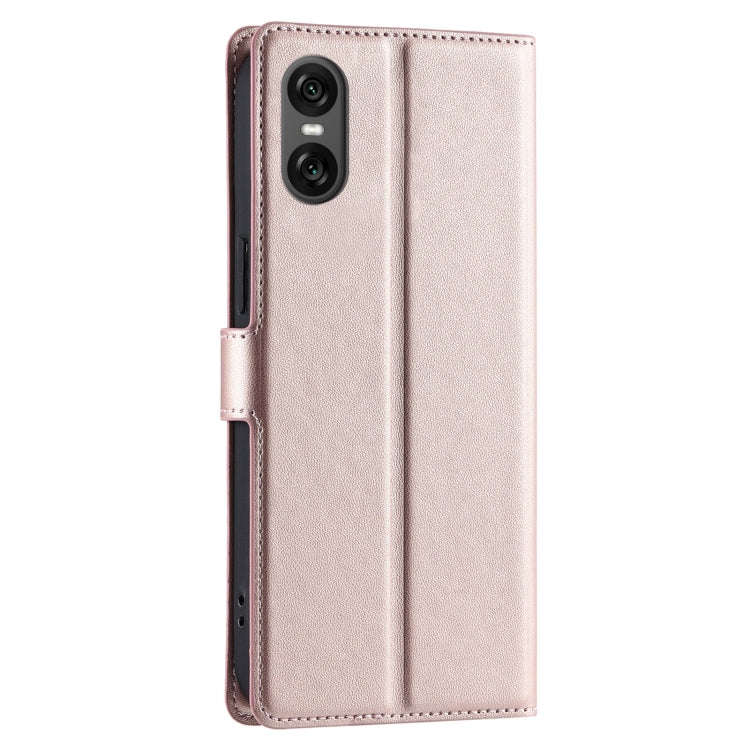 For Sony Xperia 5 VI Voltage Ultra-thin Dot Leather Phone Case(Rose Gold)