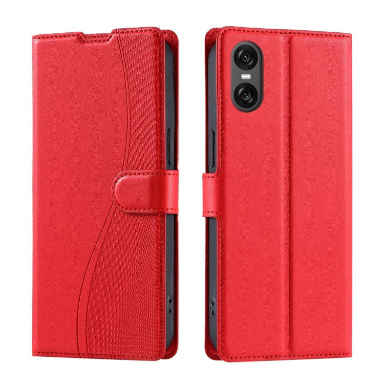 For Sony Xperia 5 VI Voltage Ultra-thin Dot Leather Phone Case(Red)