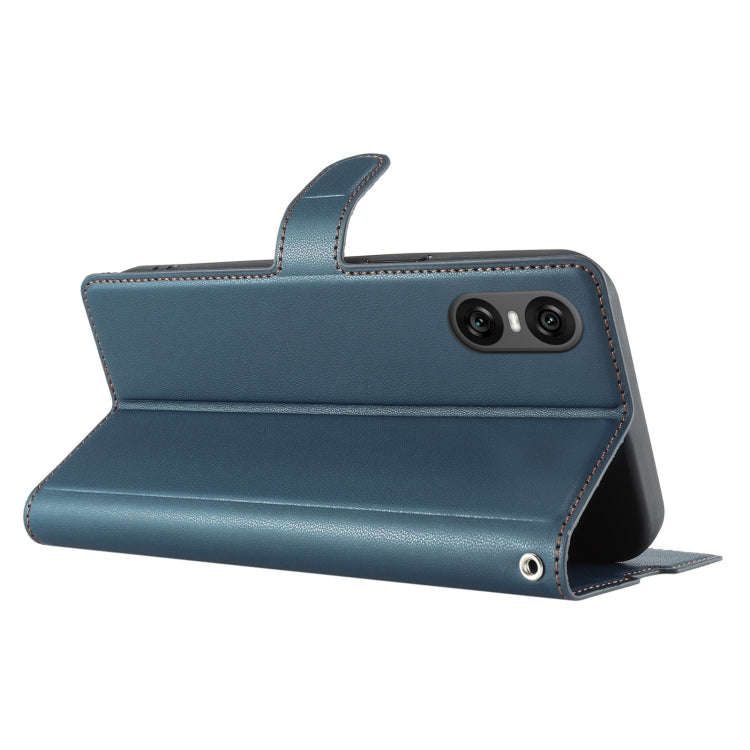 For Sony Xperia 5 VI Voltage Ultra-thin Dot Leather Phone Case(Blue)