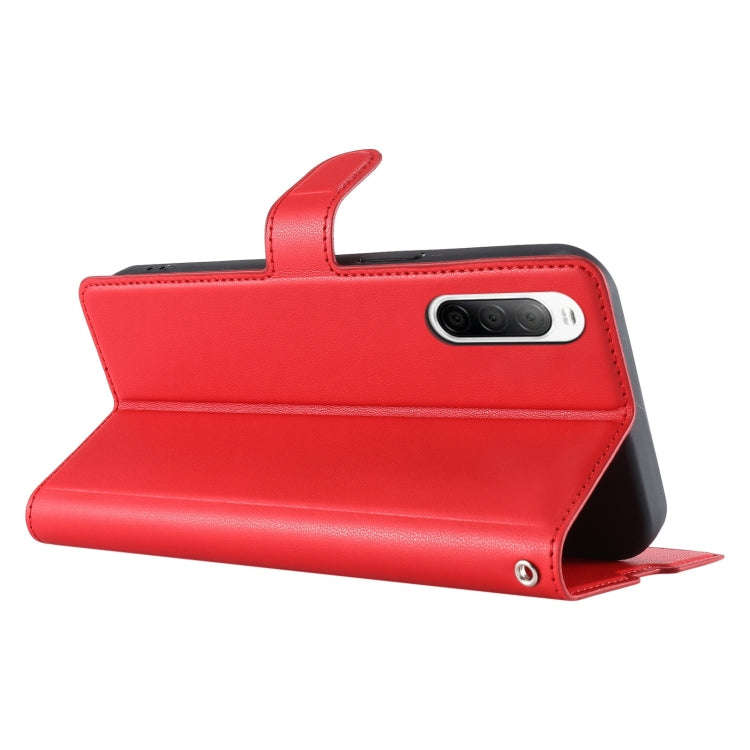 For Sony Xperia 10 IV Voltage Ultra-thin Dot Leather Phone Case(Red)