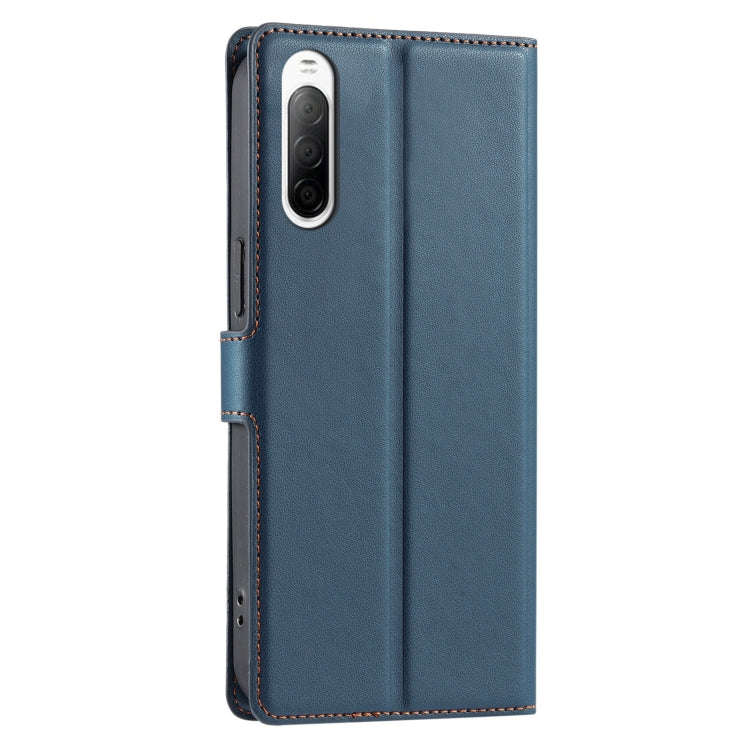 For Sony Xperia 10 IV Voltage Ultra-thin Dot Leather Phone Case(Blue)