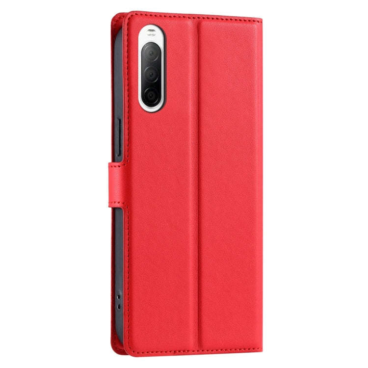 For Sony Xperia 10 V Voltage Ultra-thin Dot Leather Phone Case(Red)