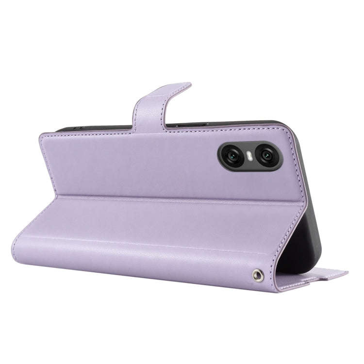 For Sony Xperia 10 VI Voltage Ultra-thin Dot Leather Phone Case(Purple)