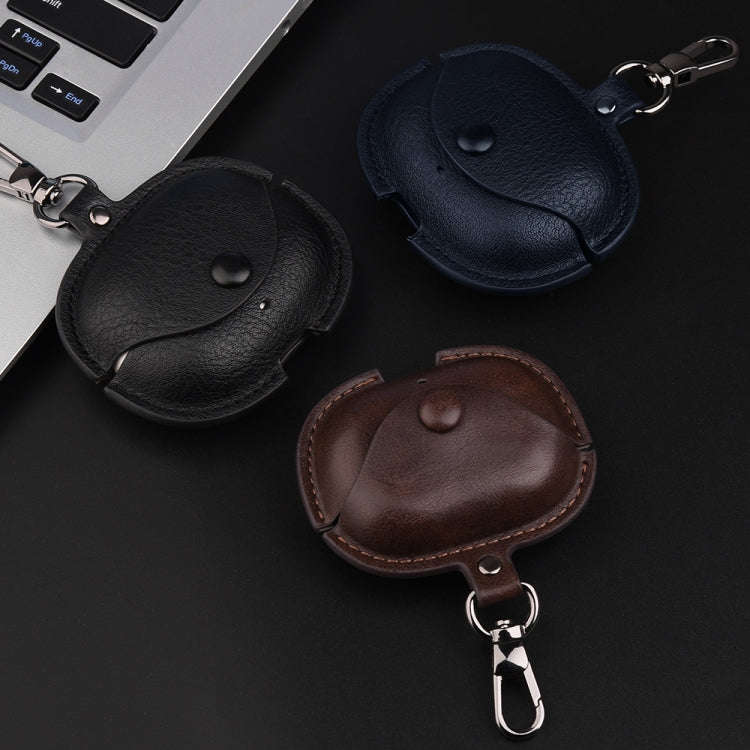 For Realme Buds Air 5 Pro Leather Earphone Protective Case with Hook(Red)