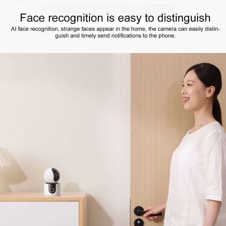 Original Xiaomi Smart Camera C500 Dual Lens Edition 4MP Support AI Detection, US Plug(White)