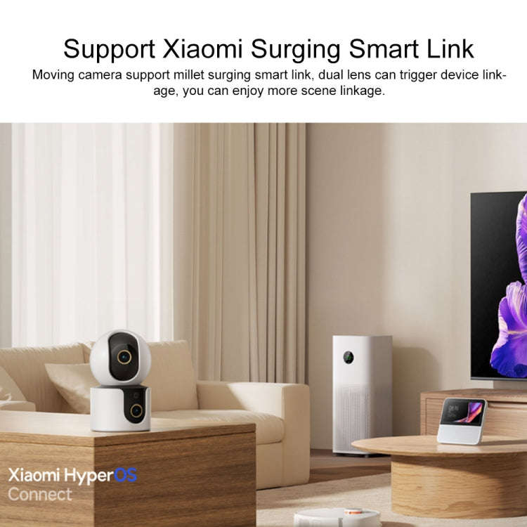 Original Xiaomi Smart Camera C500 Dual Lens Edition 4MP Support AI Detection, US Plug(White)