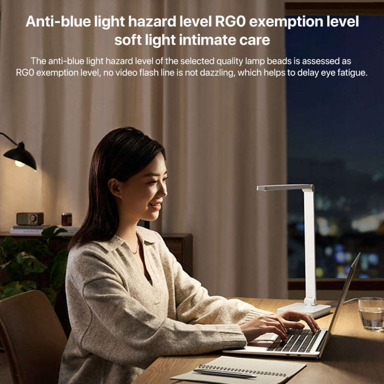 Original Xiaomi Mijia LED Desk Lamp 2 Lite Anti Blue-ray Three Levels Brightness, US Plug(White)