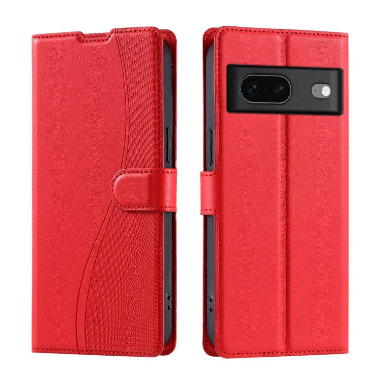 For Google Pixel 7 Voltage Ultra-thin Dot Leather Phone Case(Red)