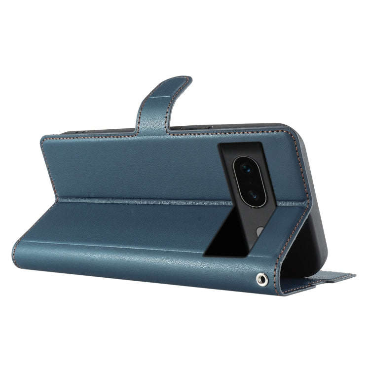 For Google Pixel 7 Voltage Ultra-thin Dot Leather Phone Case(Blue)