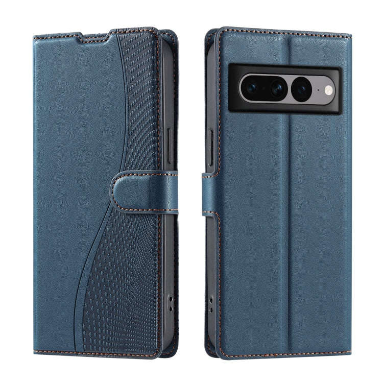 For Google Pixel 7 Pro Voltage Ultra-thin Dot Leather Phone Case(Blue)