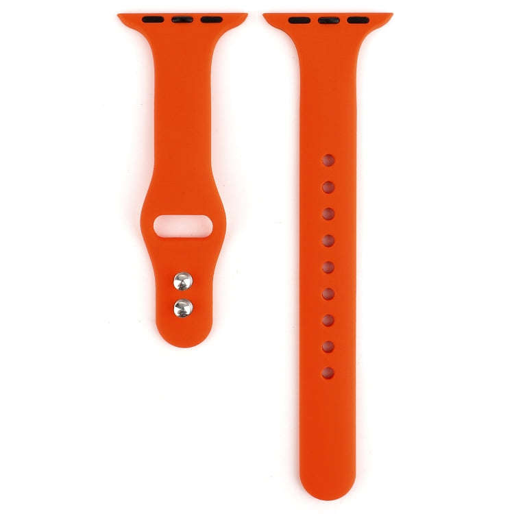 For Apple Watch Series 8&7 41mm / SE 2&6&SE&5&4 40mm / 3&2&1 38mm Thin Silicone Double Buckle Wat...