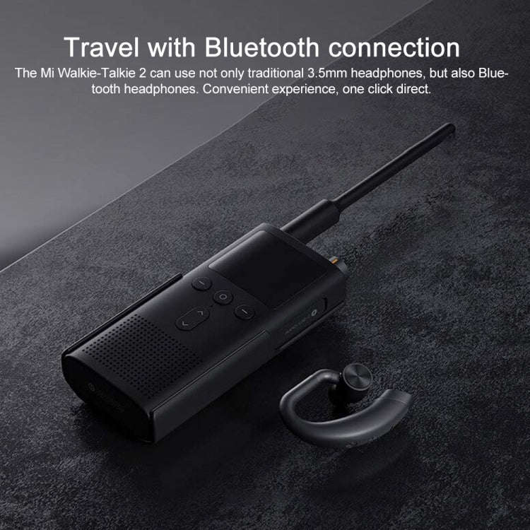 Original Xiaomi IP65 Waterproof UV Dual Band Walkie Talkie 2(Black)