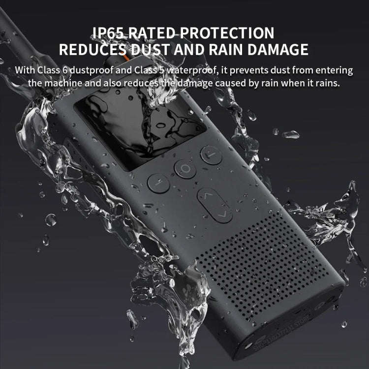 Original Xiaomi IP65 Waterproof UV Dual Band Walkie Talkie 3(Black)