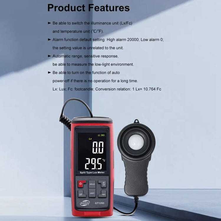 BENERECH GT1050 Professional Digital Light Lux Meter