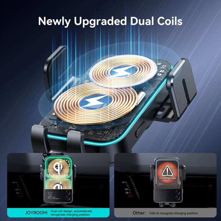 JOYROOM JR-ZS246S Car Instrument Platform Wireless Charger Phone Holder(Black)