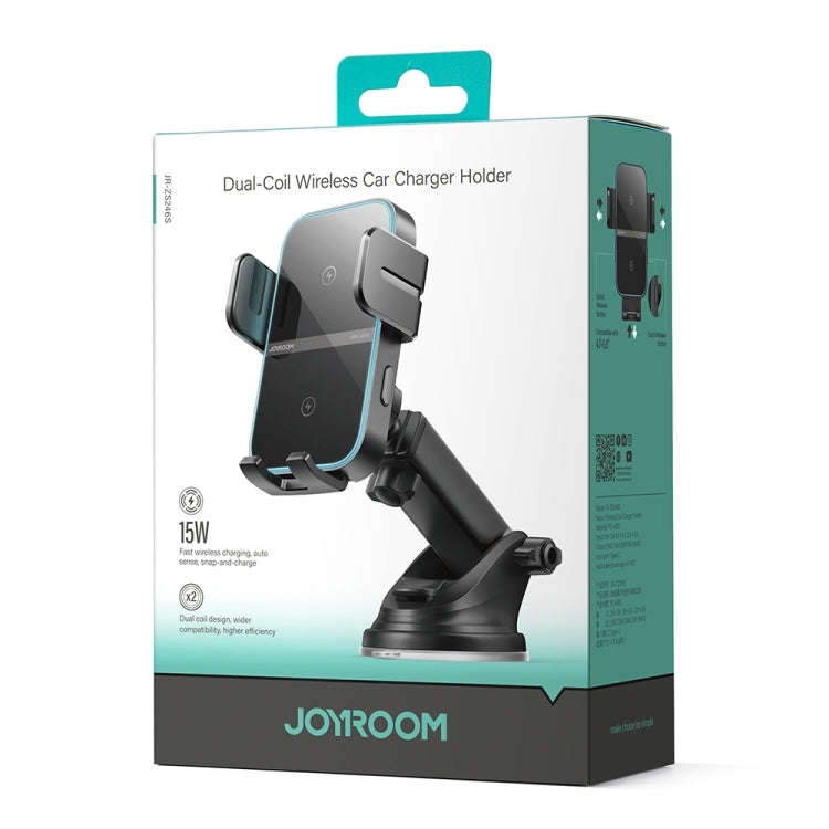 JOYROOM JR-ZS246S Car Instrument Platform Wireless Charger Phone Holder(Black)