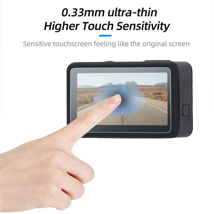 For DJI Osmo Action 5 Pro Sunnylife 3 in 1 Lens Protector Front and Rear Screen Tempered Glass Fi...
