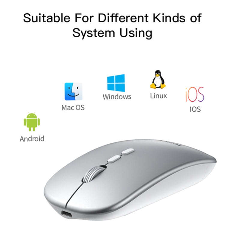 Yesido KB15 Slim 2.4G Rechargeable Wireless Optical Mouse(White)
