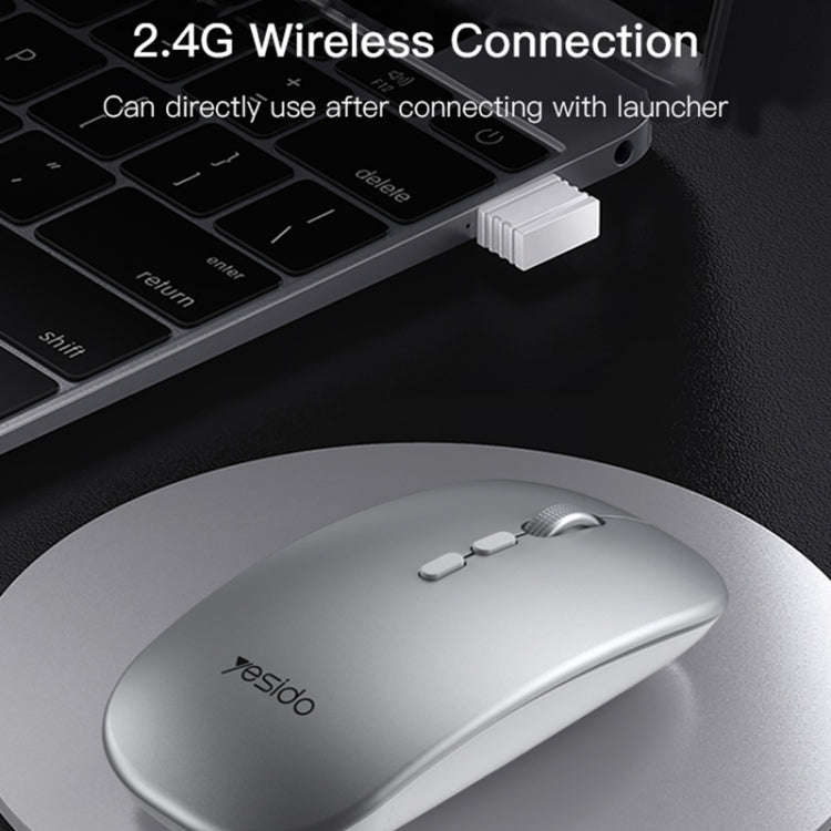Yesido KB15 Slim 2.4G Rechargeable Wireless Optical Mouse(White)