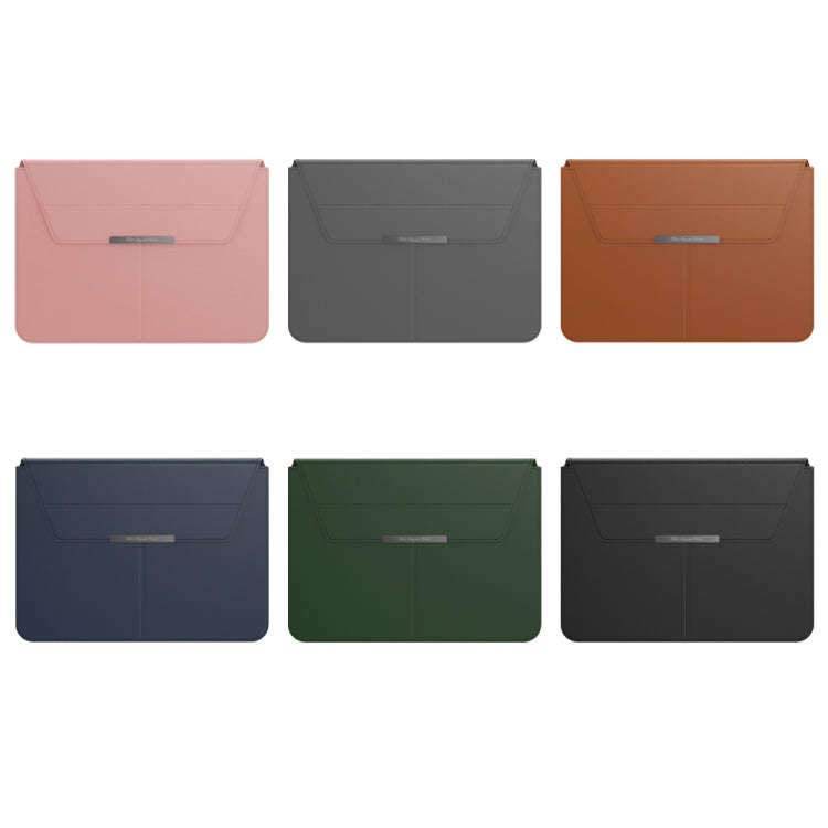 Multifunctional Laptop PU Magnetic Stand Split Liner Bag with Mouse Pad Function, Size:13-14 inch...