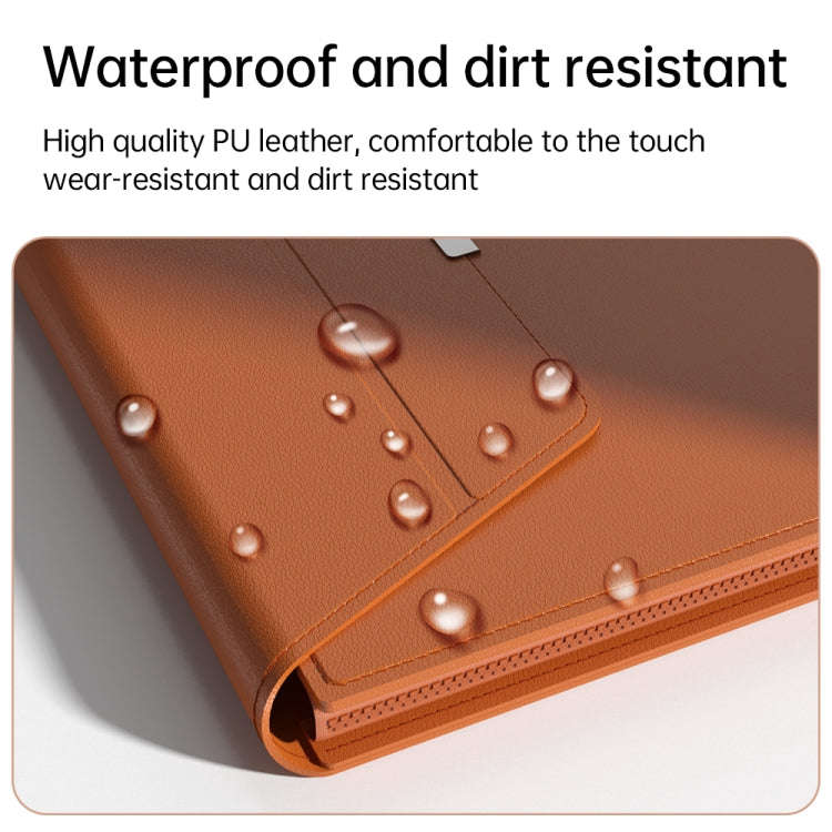 Multifunctional Laptop PU Magnetic Stand Split Liner Bag with Mouse Pad Function, Size:13-14 inch...