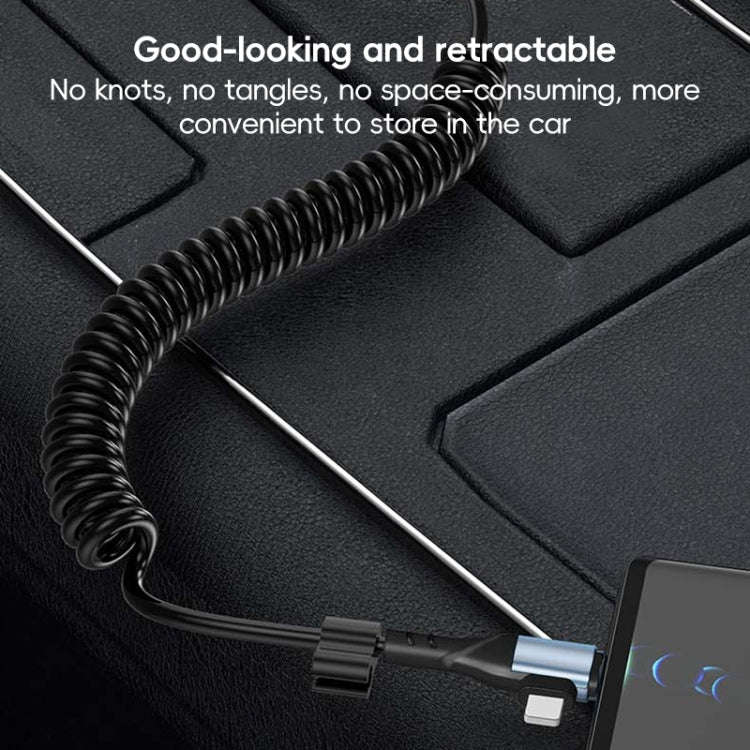 For LeadingIdeal L9 / L8 / L7 / L6 PD65W Type-C Elbow to Type-C, 8 Pin Spring Charging Cable(Brown)