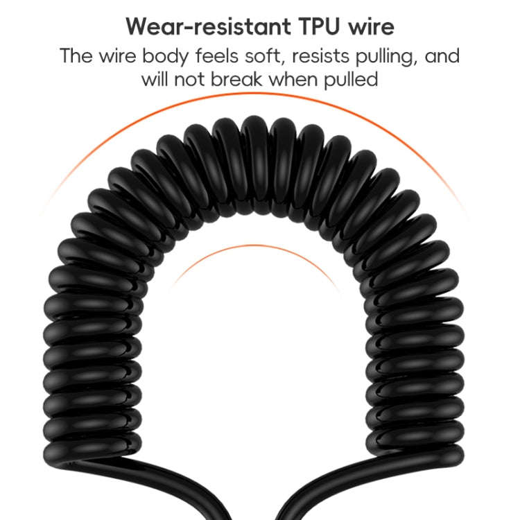 For LeadingIdeal L9 / L8 / L7 / L6 PD65W Type-C Elbow to Type-C, 8 Pin Spring Charging Cable(Brown)