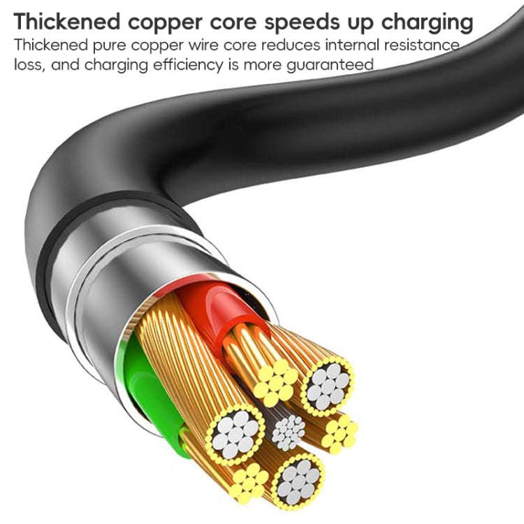 For LeadingIdeal L9 / L8 / L7 / L6 PD65W Type-C Elbow to Type-C, 8 Pin Spring Charging Cable(Brown)