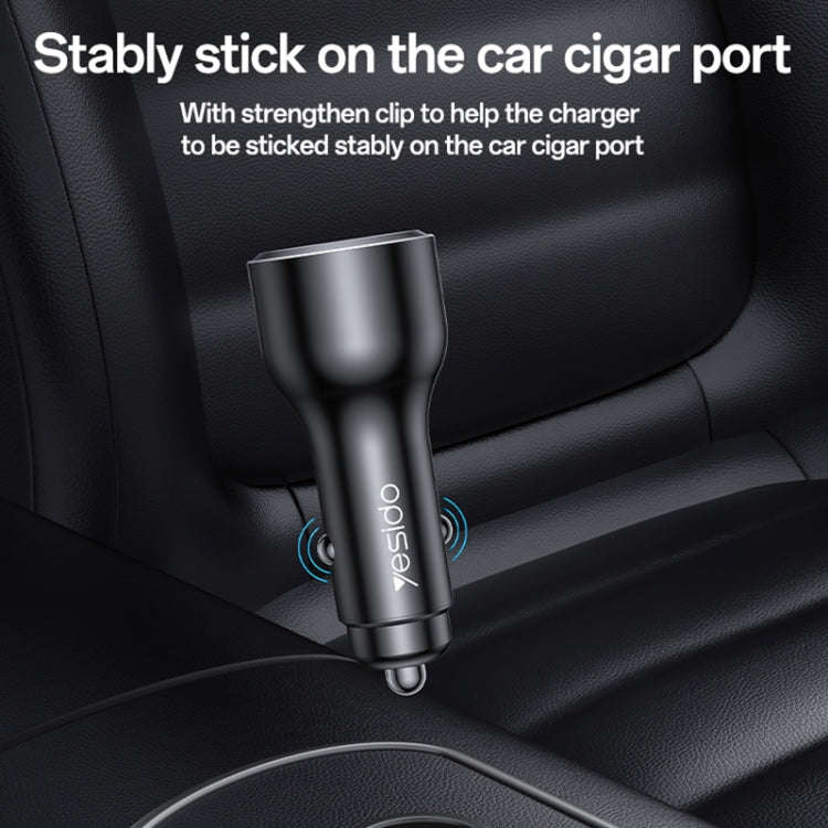 Yesido Y65 PD100W Type-C + QC18W USB Super Fast Car Charger(Black)