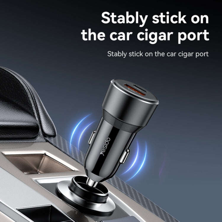 Yesido Y64 PD30W Type-C + QC20W USB Super Fast Car Charger(Black)