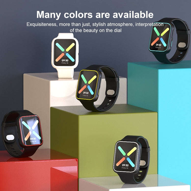 For OPPO Watch 46mm Smart Watch TPU Protective Case, Color:Black+Yellow
