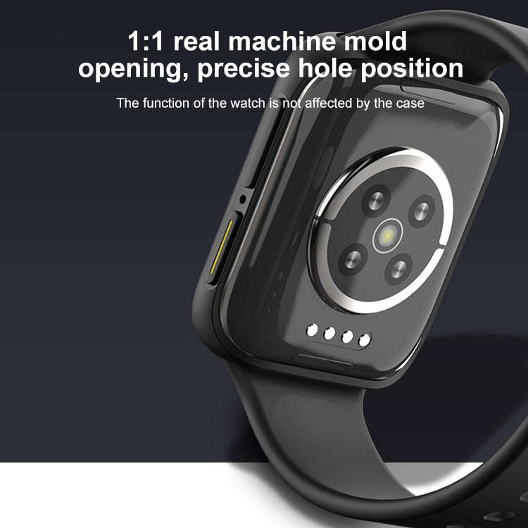For OPPO Watch 46mm Smart Watch TPU Protective Case, Color:Black+Yellow