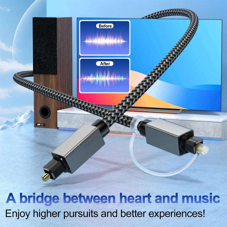 OD5.0mm Toslink Male to Male Digital Optical Audio Cable, Length:1m