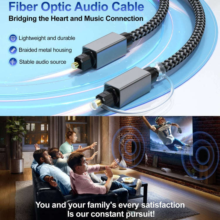 OD5.0mm Toslink Male to Male Digital Optical Audio Cable, Length:1m