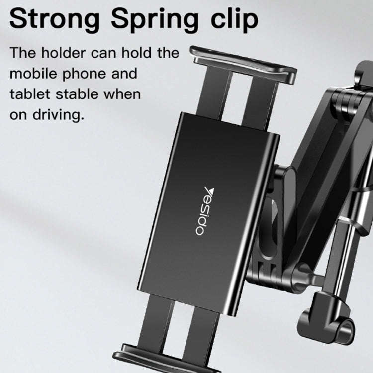 Yesido C117 Car Headrest Backseat Phone & Tablet Holder(Black)