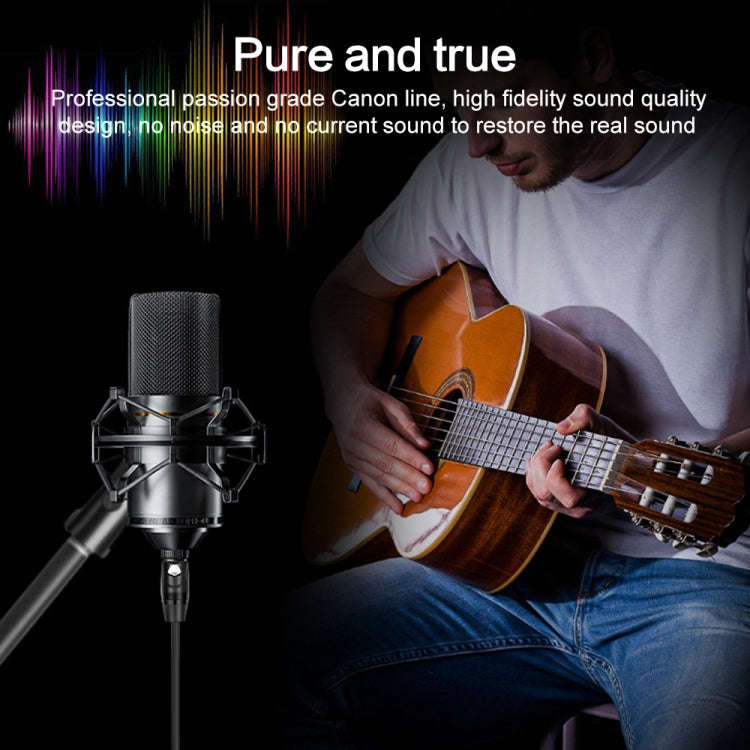 6.35mm to XRL Canon Female Dual Channel Microphone Audio Cable, Length:1m(Black)