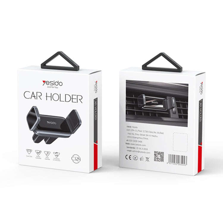 Yesido C124 Car Air Outlet Mini Clamp Mobile Phone Holder(Black)